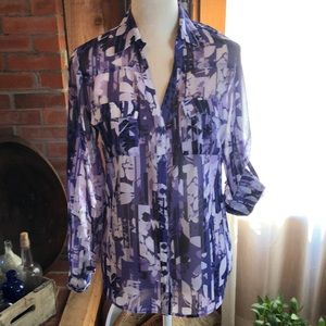 Stylish New York & Company Sheer Blouse